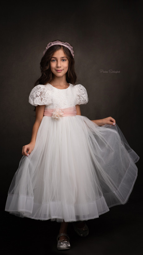 پیراهن پرنسسی گیپور بچگانه